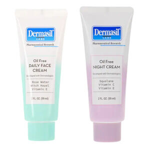 Set of DERMASIL Skin‎ cream Day & Night Oil free 2onz each